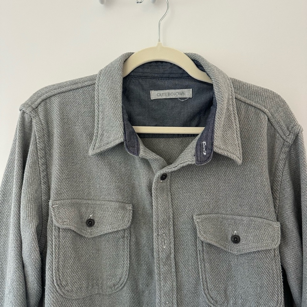 Outerknown Men’s Large Light Gray Shirt Jacket